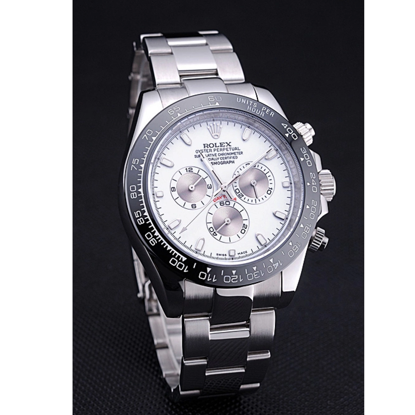Aaa replica watch White Dial Stainless Bracelet Daytona Rolex 622542 Steel Cosmograph 0713